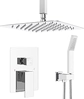 Vista 12 de SunCleanse Sistema de ducha de lluvia de bronce aceitado, juego completo de grifo de ducha con cabezal de ducha de lluvia de 12 pulgadas cuadradas