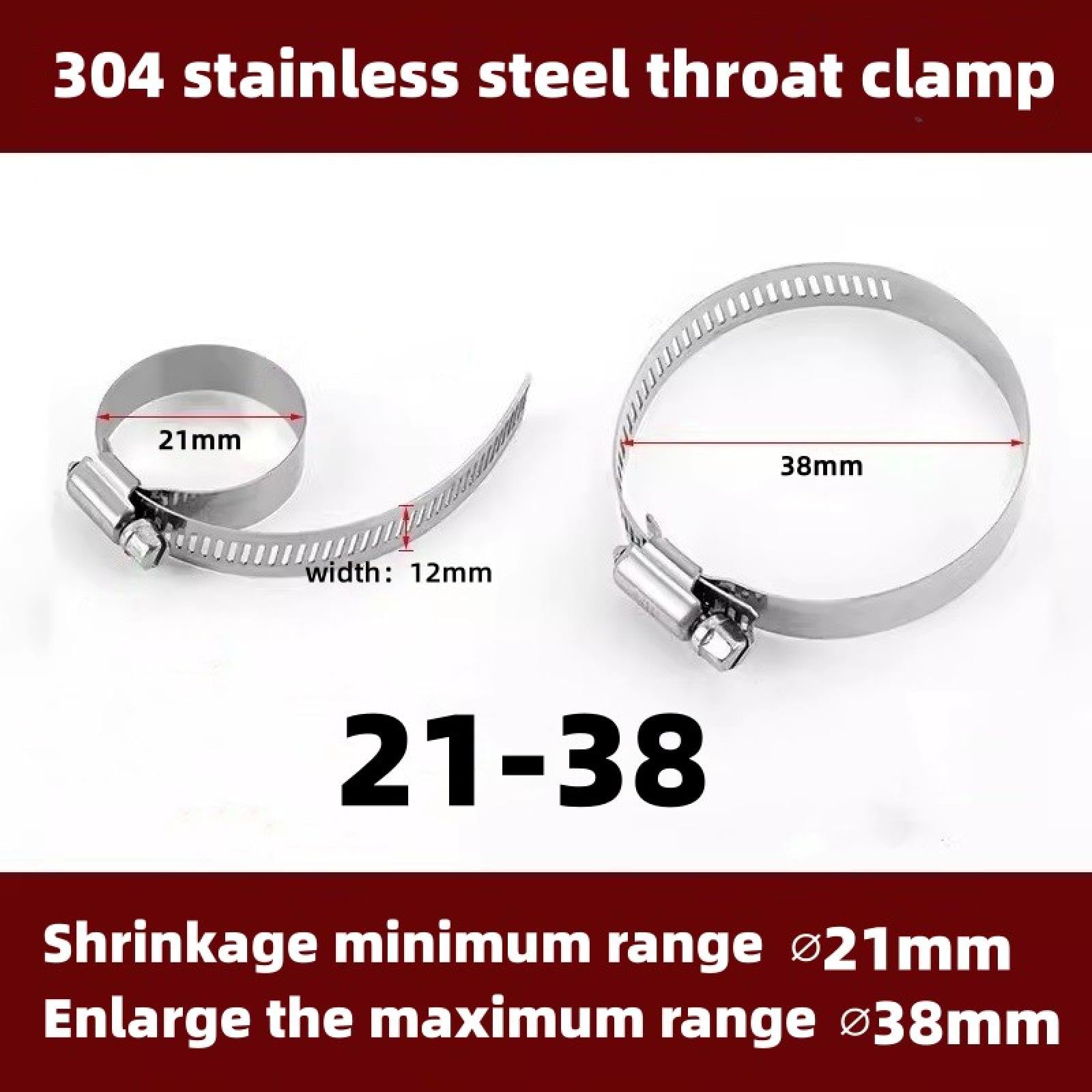 60/80/91/101-teiliges Schlauchschellen-Set aus Edelstahl, 8 bis 44 mm, verstellbare Antriebsschlauchschellen, Rohrschellen, Schneckengrößen-Schellen für Kraftstoffleitungen (60 Stück im Karton)