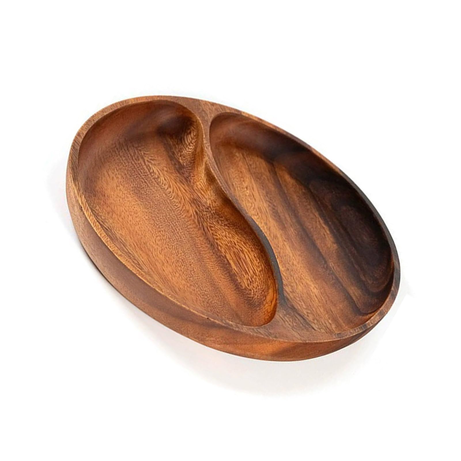 ZWWAAZHF Wooden Divided Serving Trays Candy Bowl Bread Round Fruit Dessert Plate Appetizer Platter Snacks Tray Easy to Clean Appetizer Platter Snacks Tray