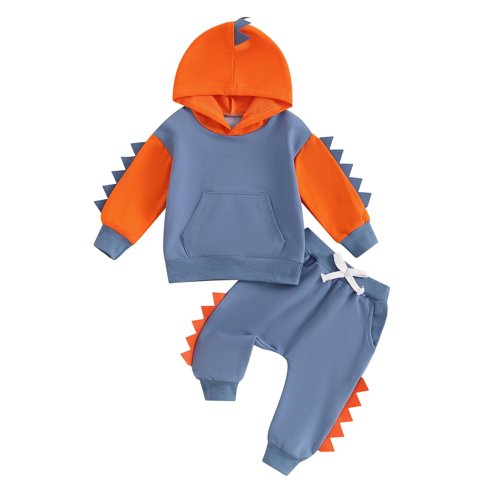 Bufarromio Little Kid Baby Boys Dinosaur Outfits Long Sleeve