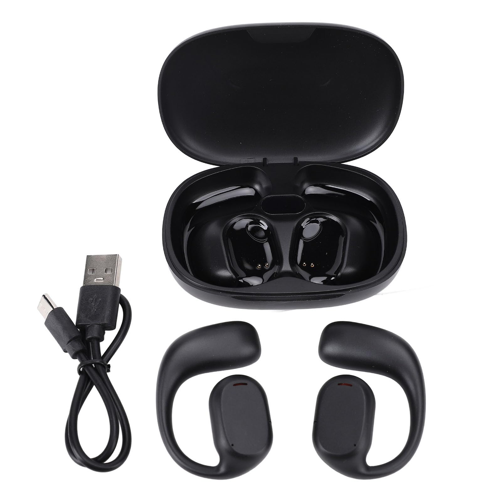 Denash AI Language Translator Earbuds, 74 Langues 70 Accents (Black)