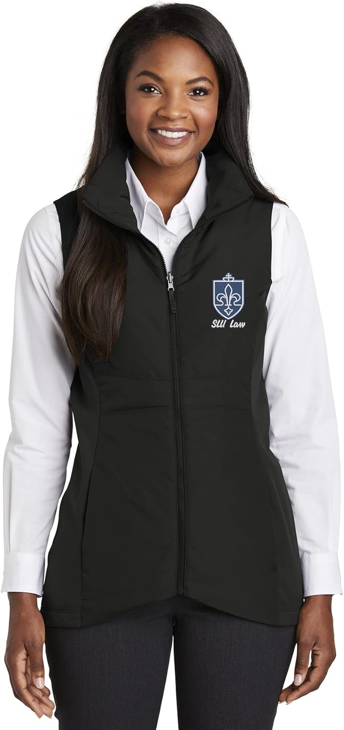 INK STITCH L903 Ladies Custom Stitching Logo Texts Insulated Warm Vests - Black (3XL) - Image 2