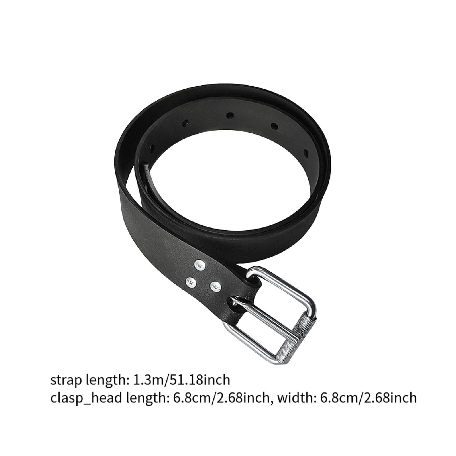 LOVIVER Ceinture de plombs de plongée réglable avec Boucle en Acier Inoxydable, 130 cm de Long, en Silicone, Portable, à dégagement Rapide, pour l'apnée