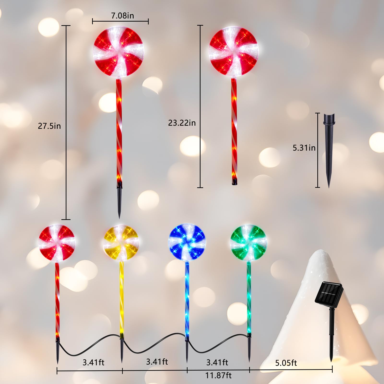 Confezione Da 6 Luci Solari Per Piscine Fuori Terra, Luci A LED Per Piscine Fuori Terra 87237404