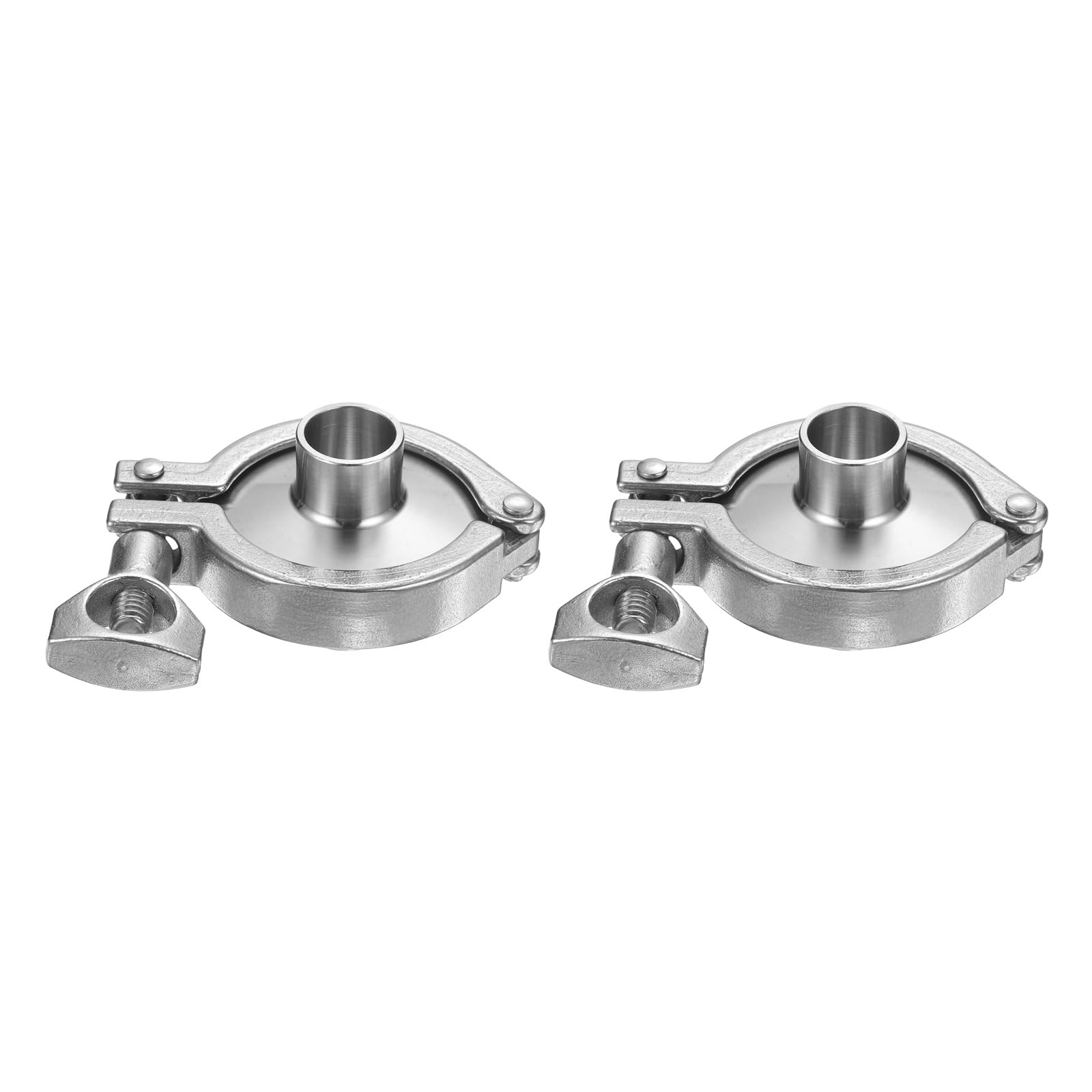 Abrazadera sanitaria Tri Clamp de acero inox 304 con férula de soldadura y junta