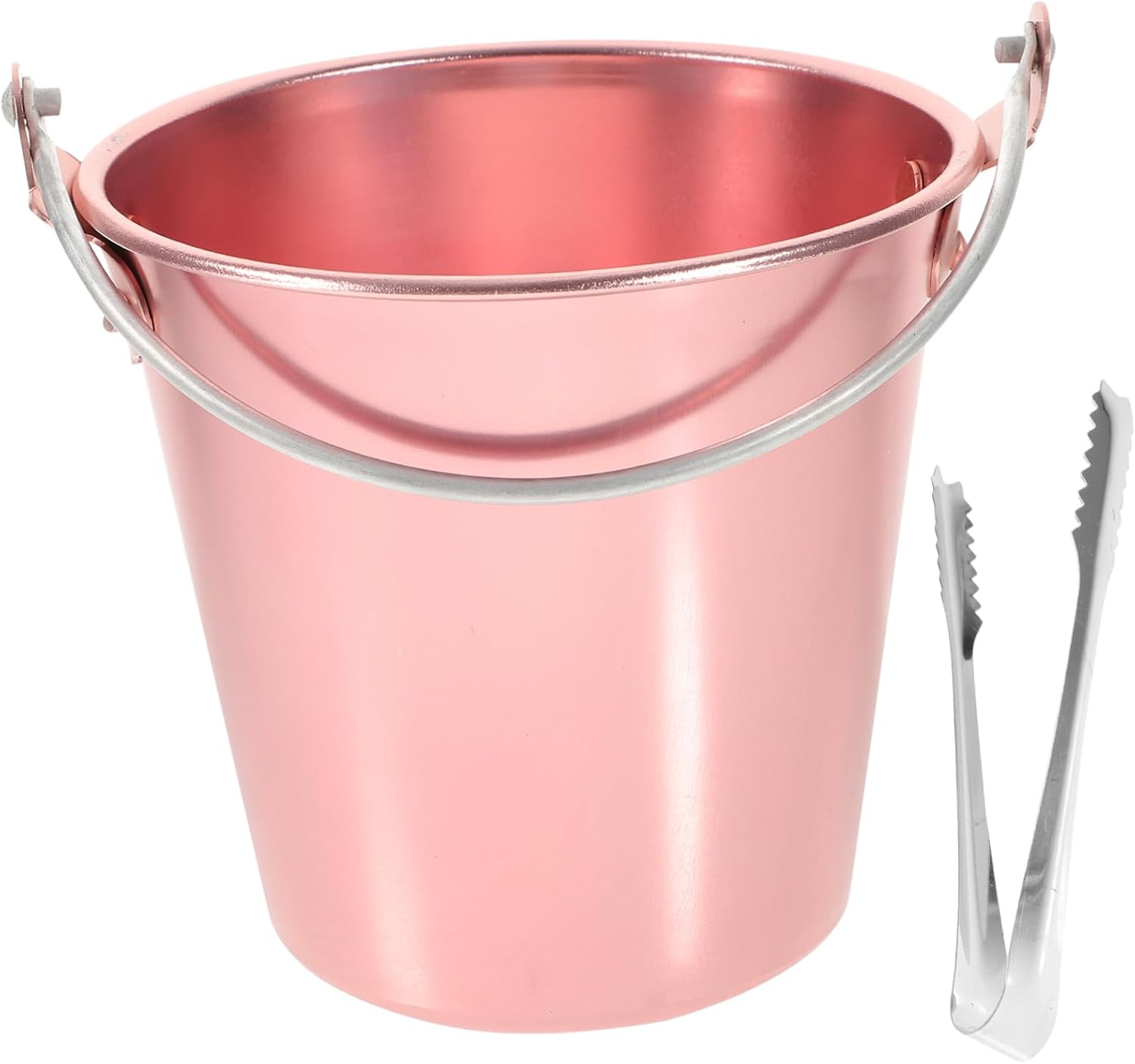 LIFKOME Aluminum Alloy Wine Bucket Tongs Stylish Ice Bucket for Parties Restaurants Ktv and Cafes and Lightweight for Keeping Drinks Chilled
