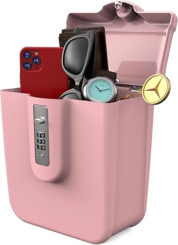 Caja de seguridad portátil para vacaciones en la playa, cruise Essentials 2025, pequeña caja fuerte rosa para viajes, dormitorio universitario, caja disponible en Yaxa Colombia