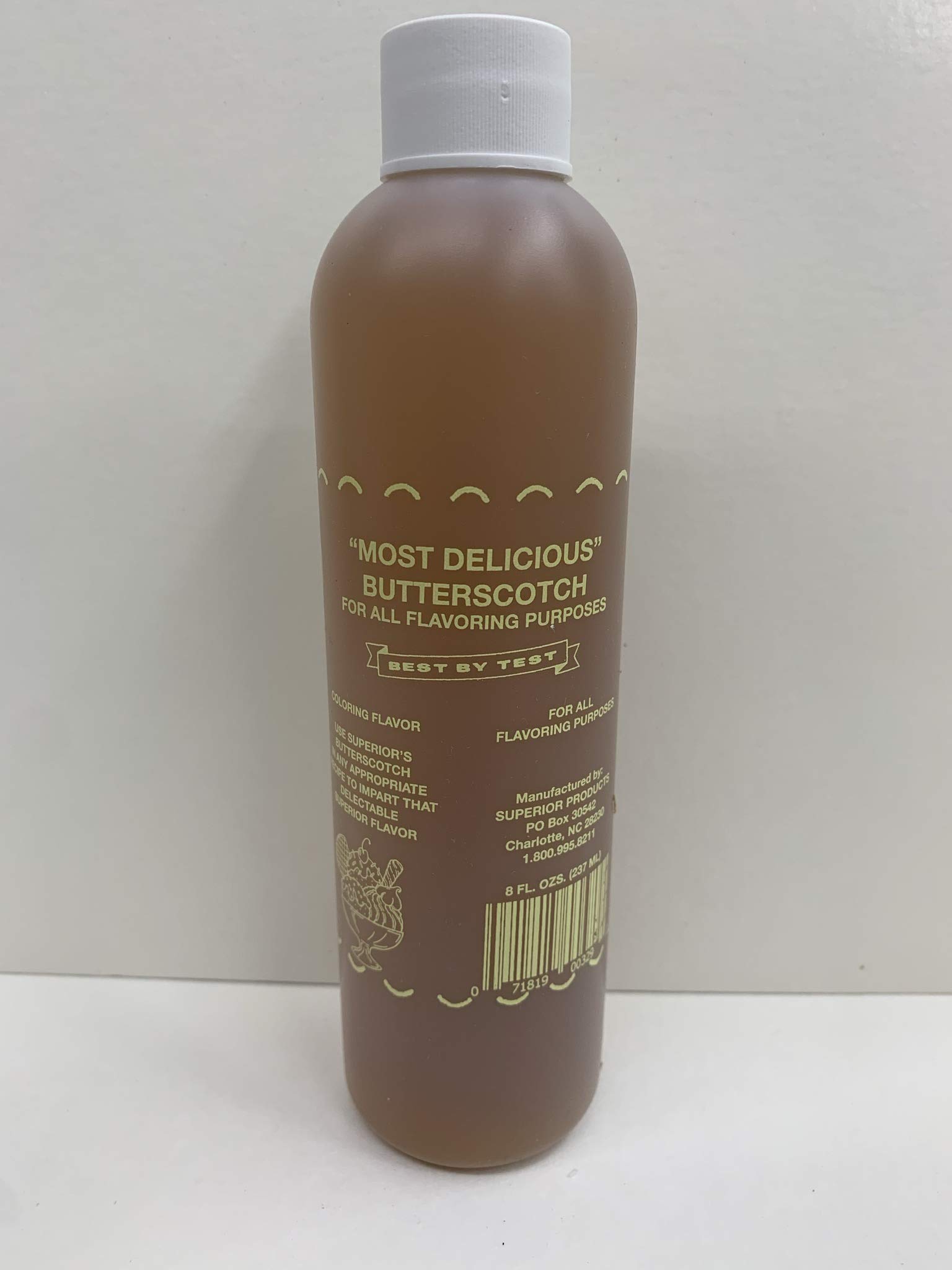Superior Flavors 8oz Bottle | Cooking and Baking Flavoring | Delicious Substitute for Vanilla Extract | Water Based, and Alcohol Free (Butterscotch)