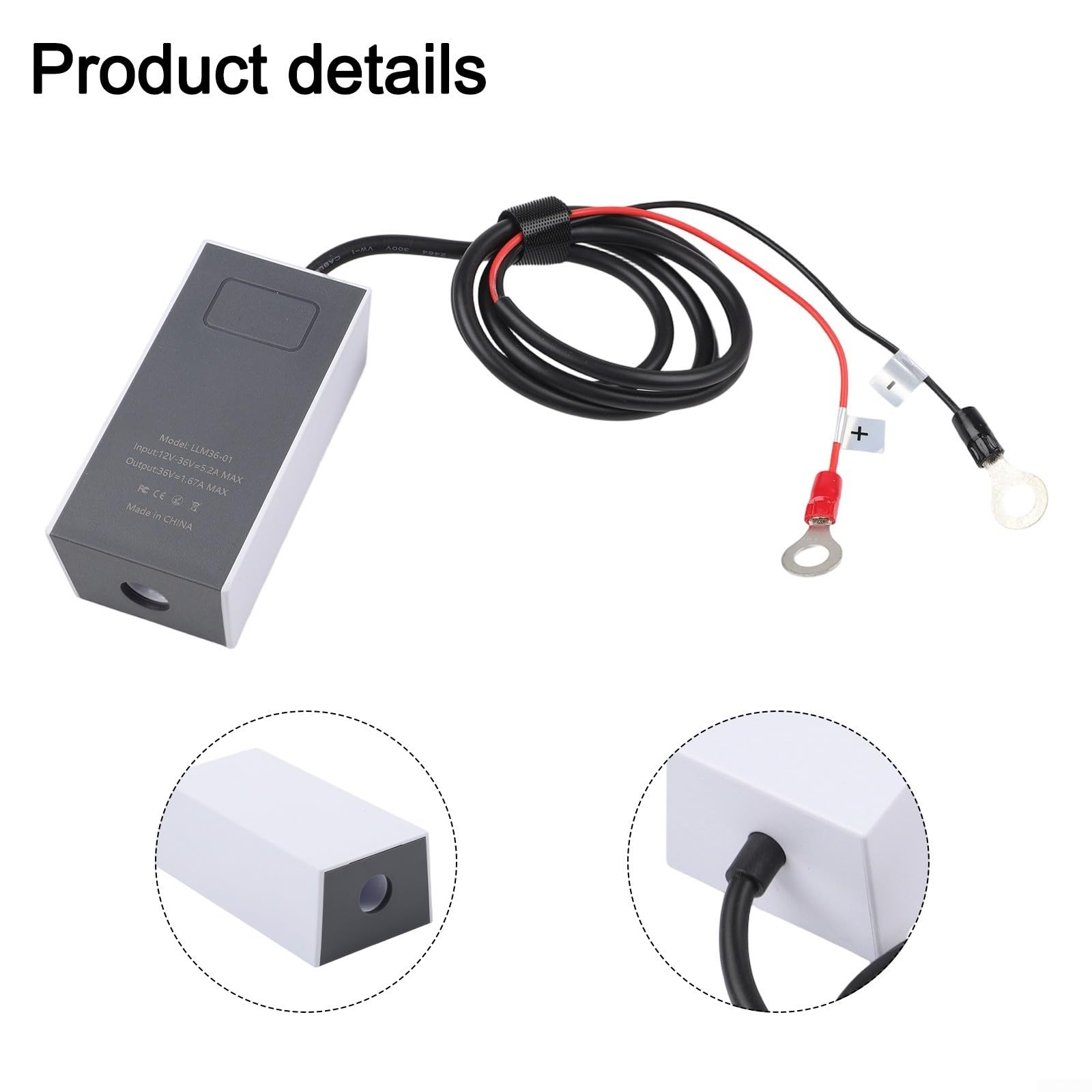 Cable adaptador para Starlink para mini 12V-24V a 36V, convertidor de batería de vehículo 5.2A, cable Boost con terminales de anillo