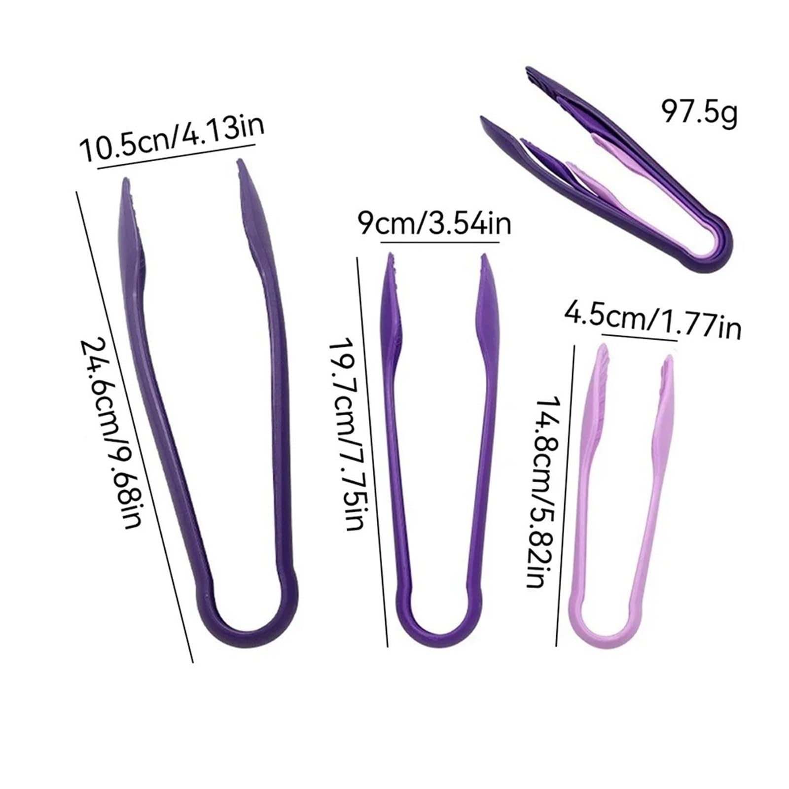3 Teile/satz Mehrweg Lebensmittel Brot Clip Küche Zange Kunststoff Salat Steak Clamp Eis Backen Werkzeuge Gadget(Blue)