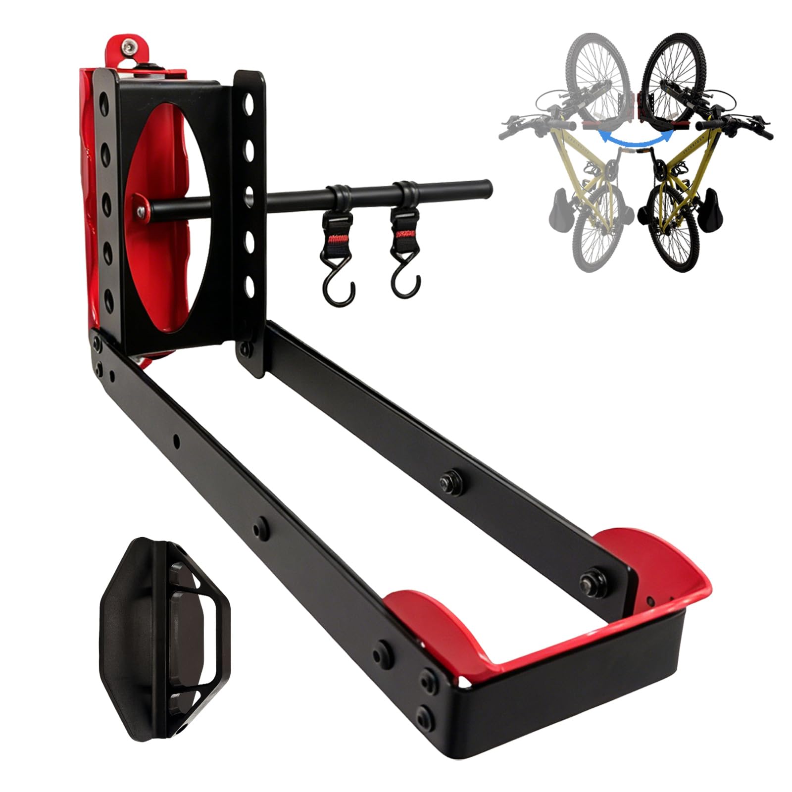 Support mural pour vélo en acier robuste avec support de roue avant