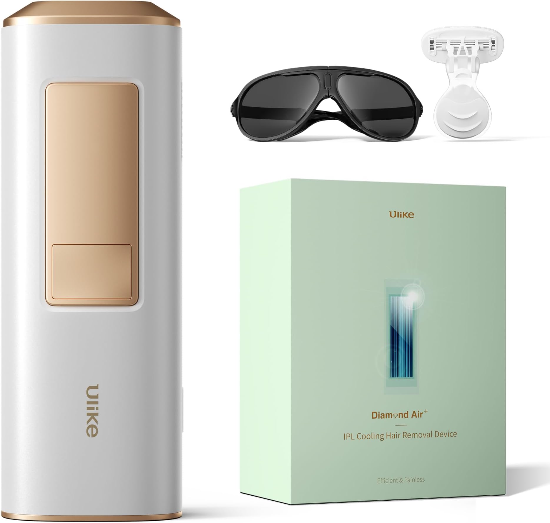 Laser Hair Removal for Women and Men, Air Ice-Cooling Nearly Painless IPL Hair Removal for Salon-Level Result at Home, Safe and Long-Lasting Hair Reduction for Body, Face & Bikini