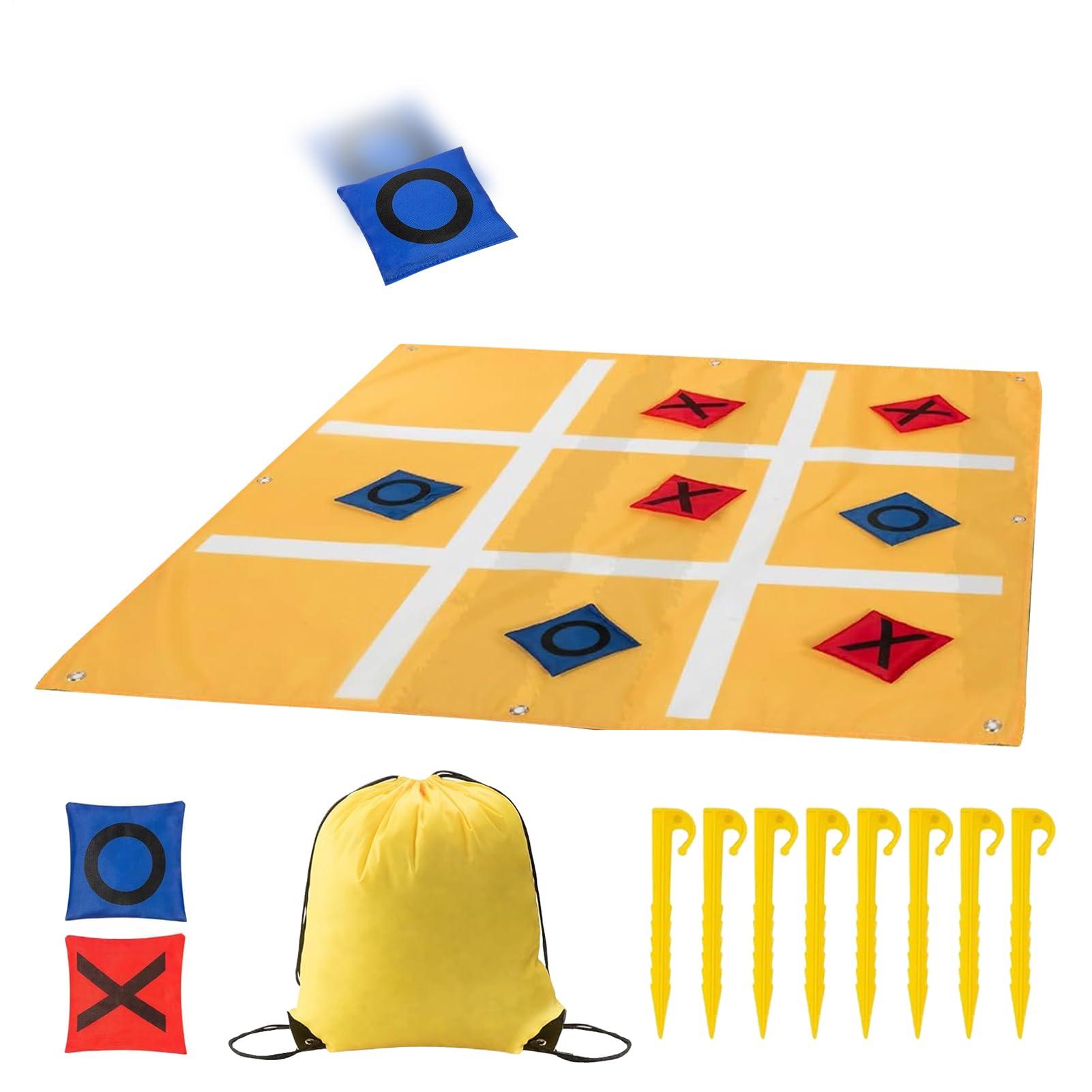 Giant Outdoor Toy - Portable Carnival Entertainment Includes Storage Bag & Ground Pegs | Ideal For Garden, Camping, Lawn, Beach, Family Gatherings | Fun Toss Entertainment Enf