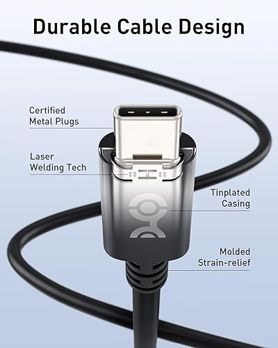 Miniatura 5 de Cable Matters Cable USB C de 240 W - 6.6 pies, hasta carga de 240 W, 480 Mbps, sin soporte de video, cable de carga USBCcable de carga USBC para