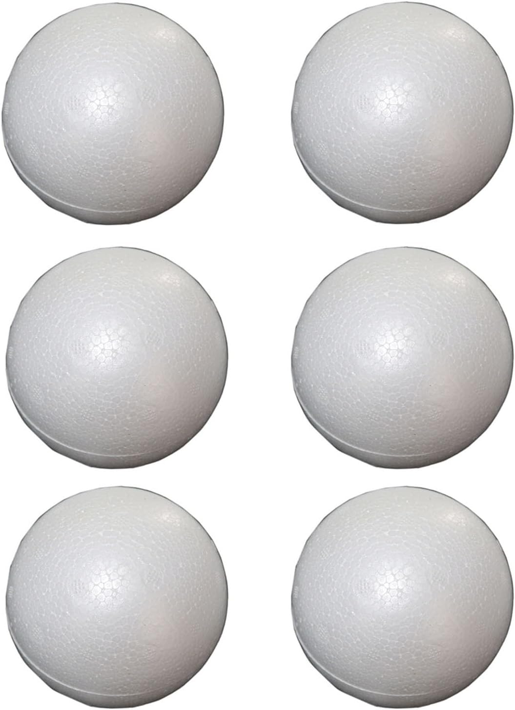 4 inch About 10.2 cm White Styrofoam Ball Foam Balls Craft Ball Foam Balls DIY Art Deco and Home Craft Project 6PCS