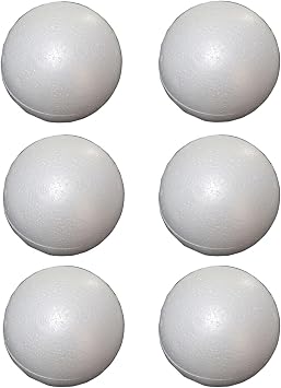 4 inch About 10.2 cm White Styrofoam Ball Foam Balls Craft Ball Foam Balls DIY Art Deco and Home Craft Project 6PCS