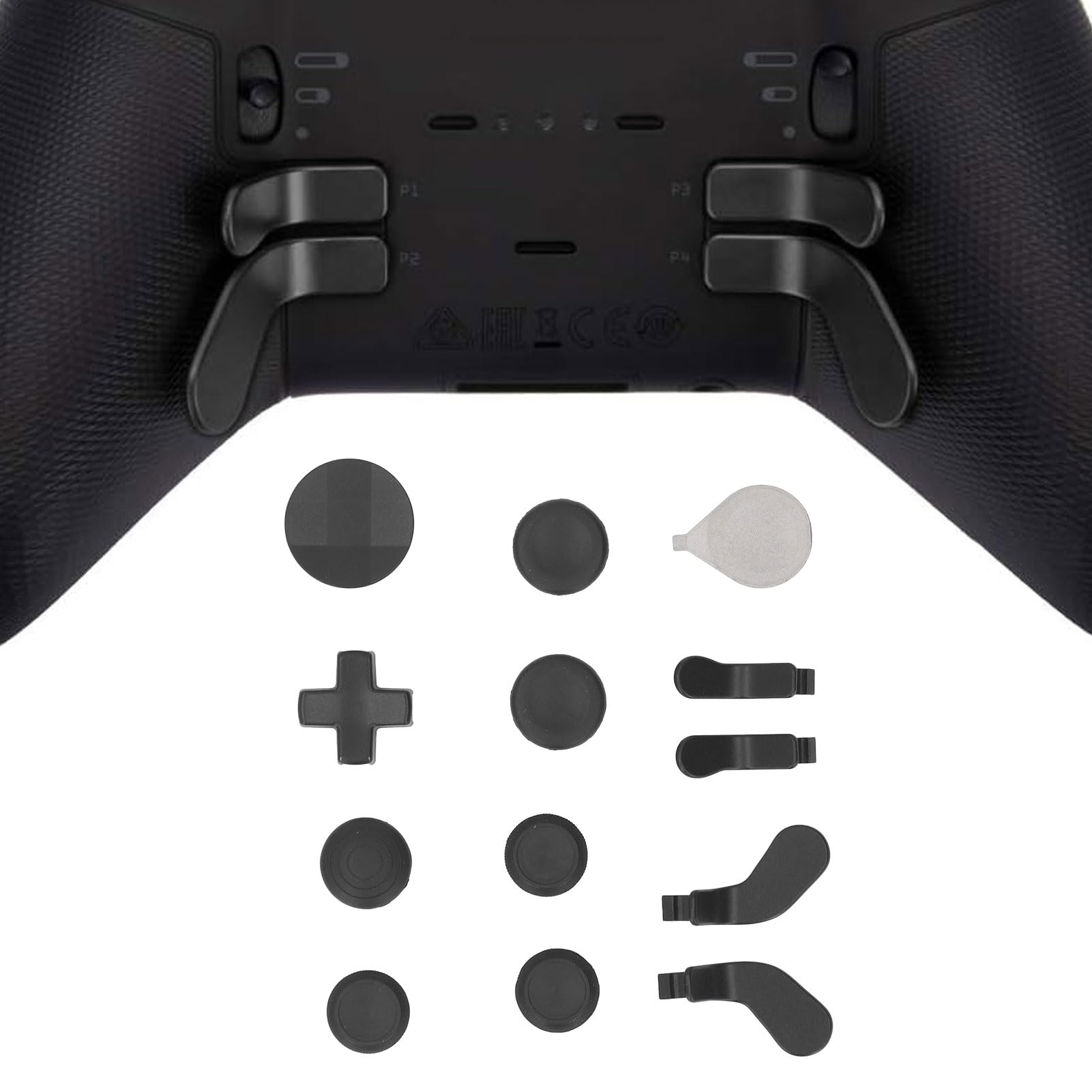 Zestaw Elementów Drążków do Kontrolera Gier w Kolorze Czarnym do Kontrolera Series 2. Kompletny Zestaw Zamienny dla graczy. Stal Nierdzewna