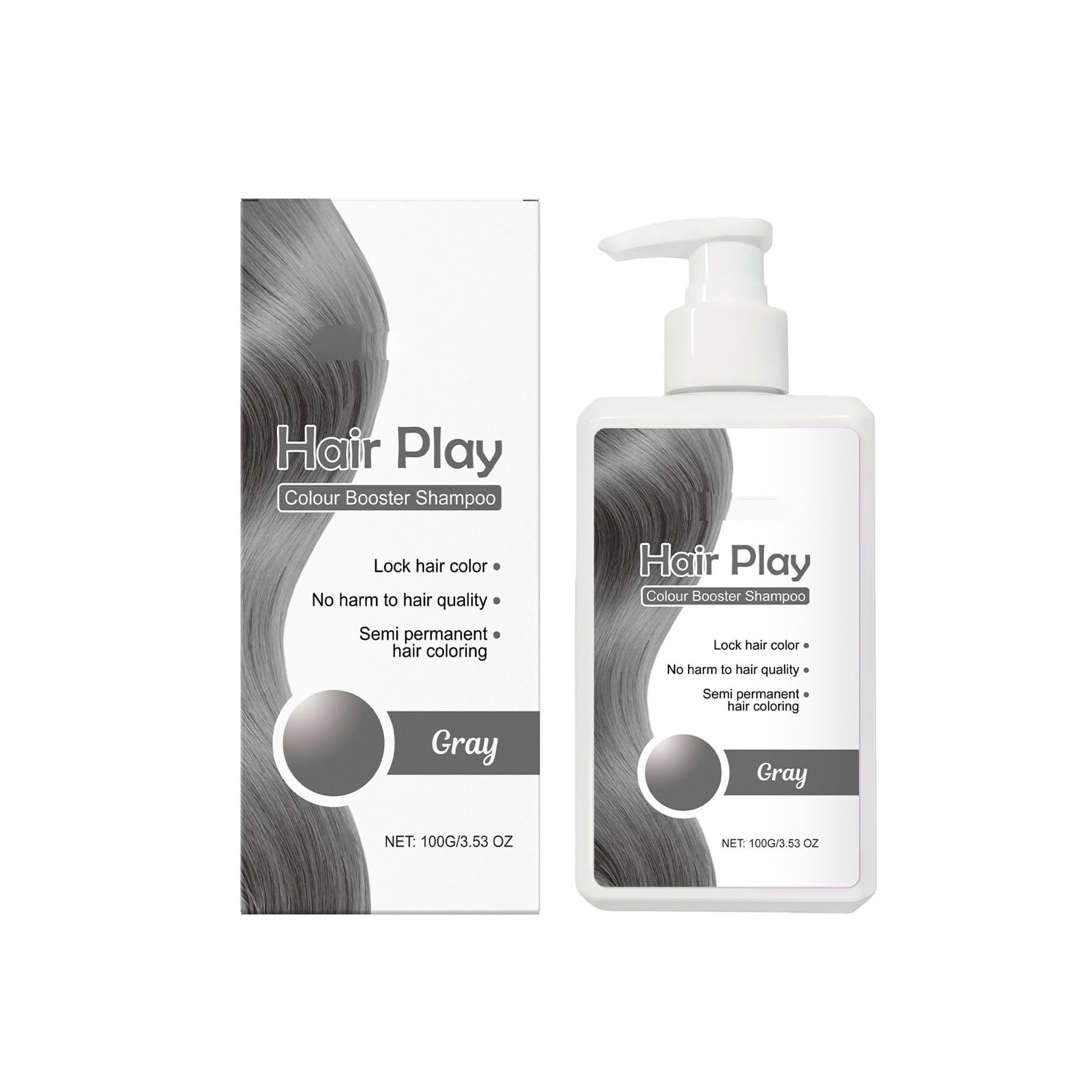 Champú for cabellos grises | Fortalece eficazmente el cabello frágil e hidrata profundamente el cuero cabelludo.(3pcs)