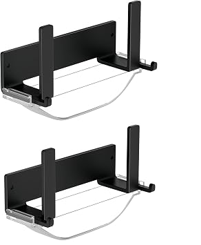 Wall Mounted Pot Lid Rack,Cutting Board Shelf | Adhesive Carbon Steel Pot Cover Storage Rack,with Drain Pan 2 Sets