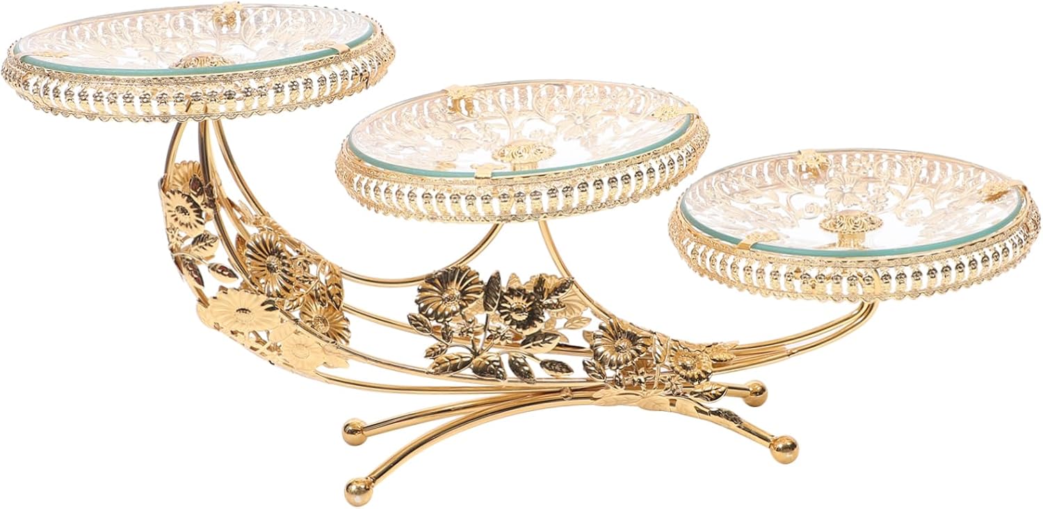 1pc Elegant Crystal Glass Dessert Storage Tray Stylish Cake Stand Cupcake Holder for Fruits Snacks and Home for Parties Weddings and Special Occasions