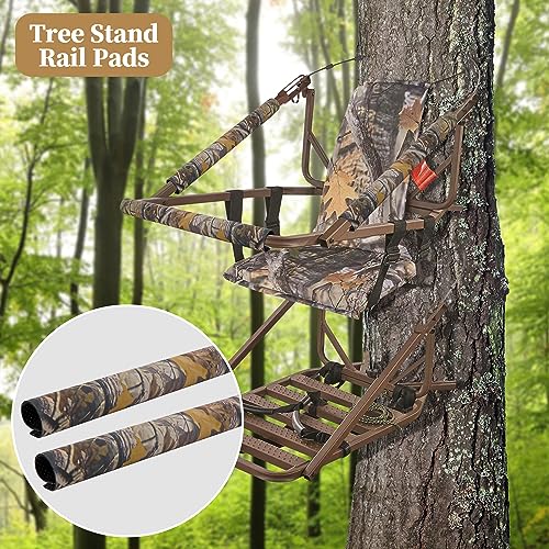 4 Pcs Tree Stand Rail Pads, 20" x 5" Camo Treestand Shooting Rail Covers by Adnee - Used condition - Image 5