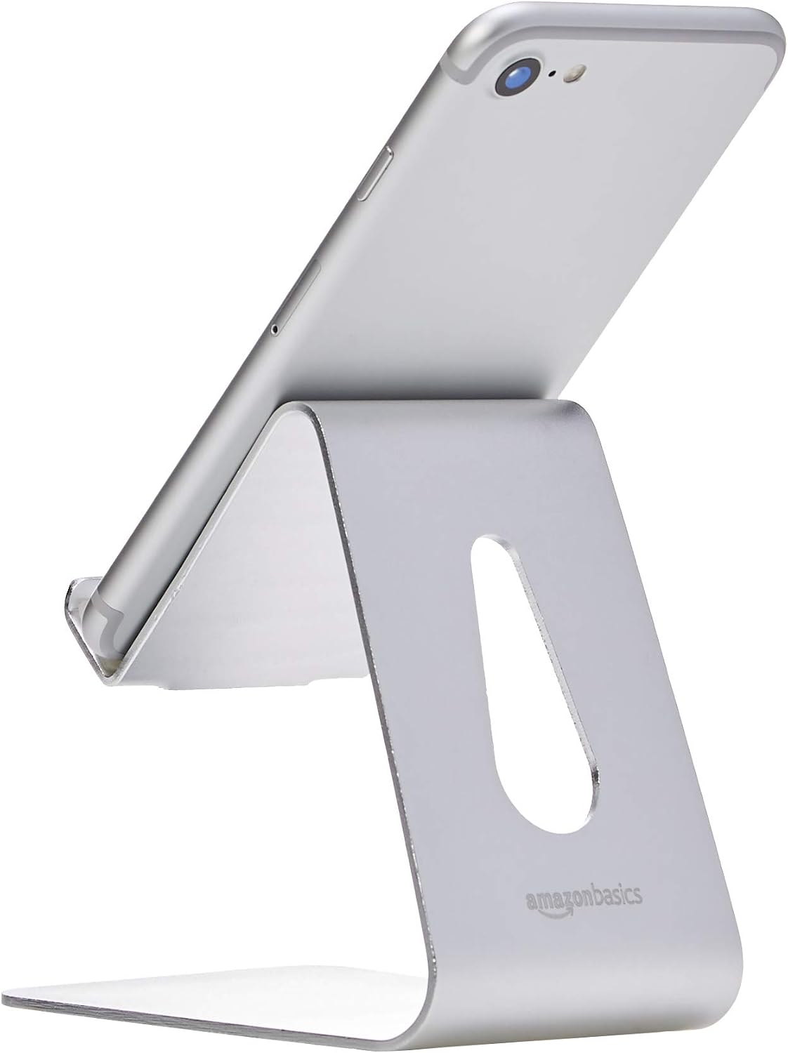 Amazon Basics Cell Phone Stand for iPhone and Android | Silver