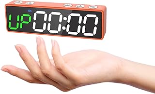 Gym Timer, Tragbare Mini Countdown Zähler LED, Starker Magnet, Intervall-Timer für Workout, Stoppuhr mit Eingebauter Leistungsstarker Batterie, 12/24H Digital Uhr für Home/Gym/Brettspiel
