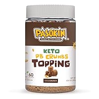 Vista 1 de Keto Peanut Butter Crumbs Topping Cocoa Crunch Sin azúcar añadido, sin OMG, a base de plantas, sin gluten, vegano, Kosher tarro de 10.5 onzas