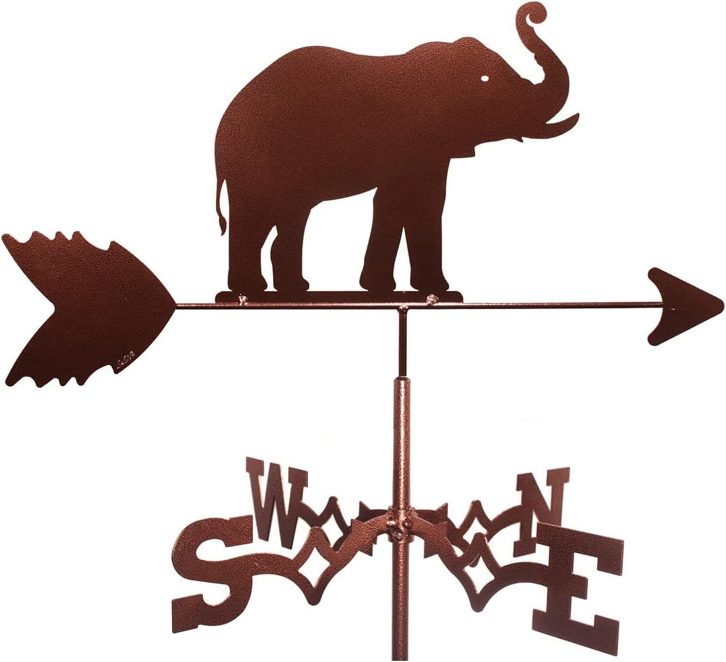 Farmhouse Weather Vane Elephant Weathervane Wind Direction Indicator with Anti-Rust Coating Outdoor ?Ornaments Farm Backyard Lawn ?Decor