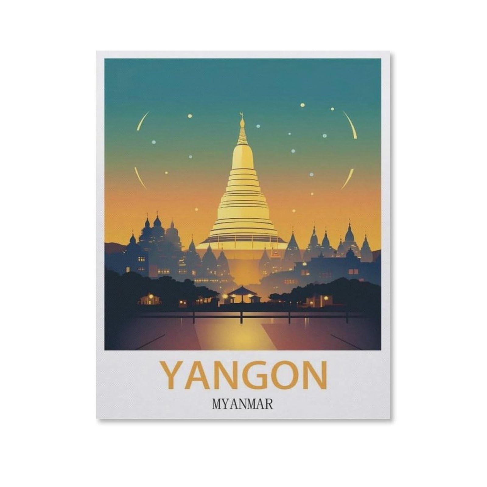 BEAYODKP Yangon Myanmar，Diamond Painting Kits for Adults - 5D Diamond Painting Kit Full Drill, Diamond Art Kits for Home Wall Decor（40 x 50 cm/15.74 x 19.68 inches）-HW3