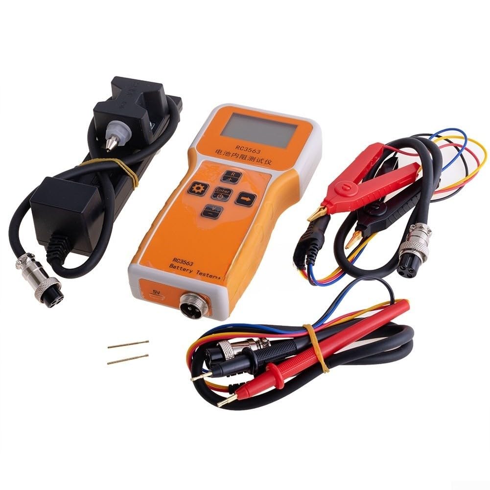 RC3563 Tester di resistenza interna a 4 fili per batteria, misuratore di tensione digitale 0-100 V CC, dispositivo ad alta precisione per batterie ternarie al litio e acido (1 set)