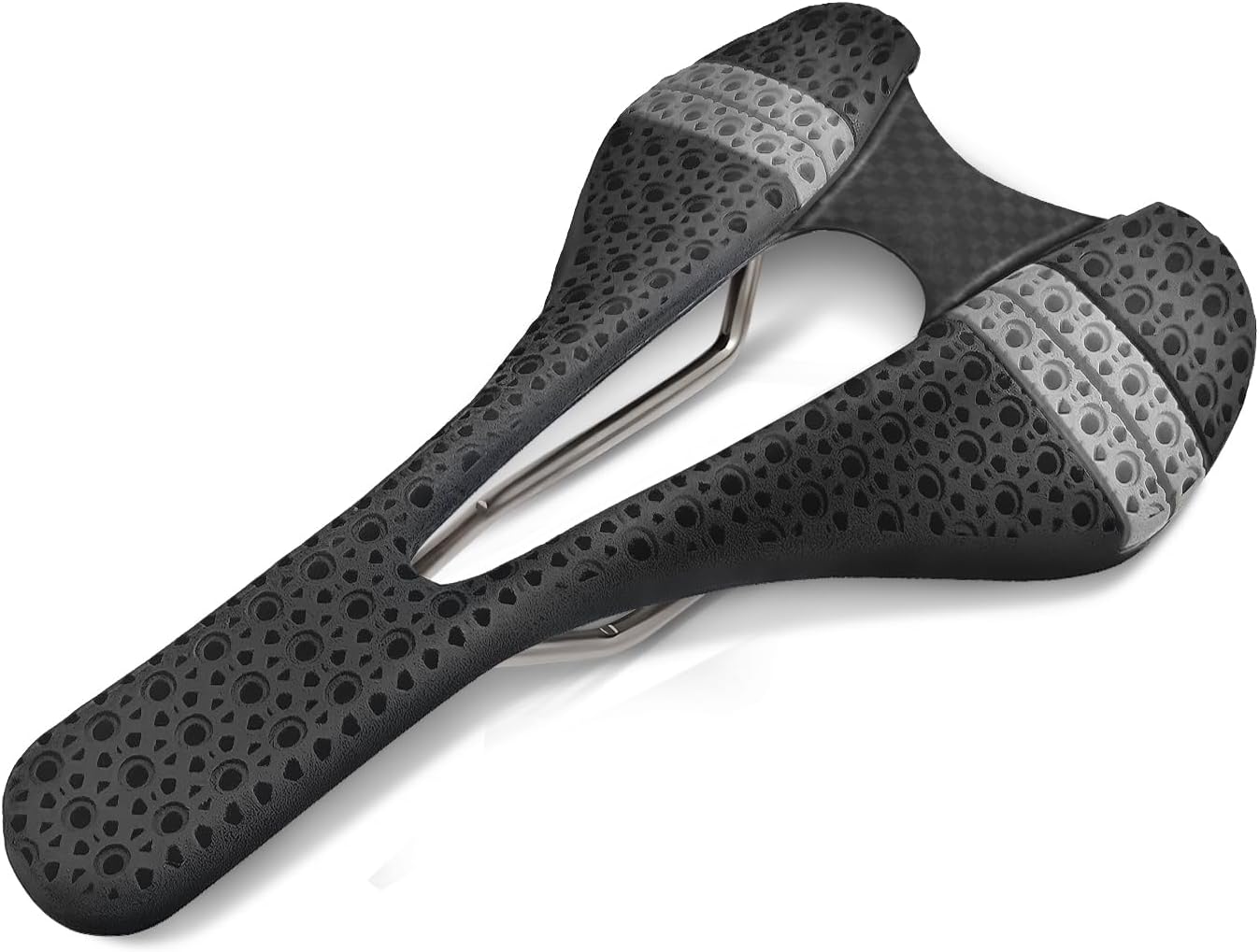 Imitation 3D Printed Bike Saddle | Comfortable Bike Seat Cushion for Men and Women | Lightweight Bicycle Seat with Ergonomic Design, Shock Absorbing and Breathable | Ideal for Road and Mountain Bikes