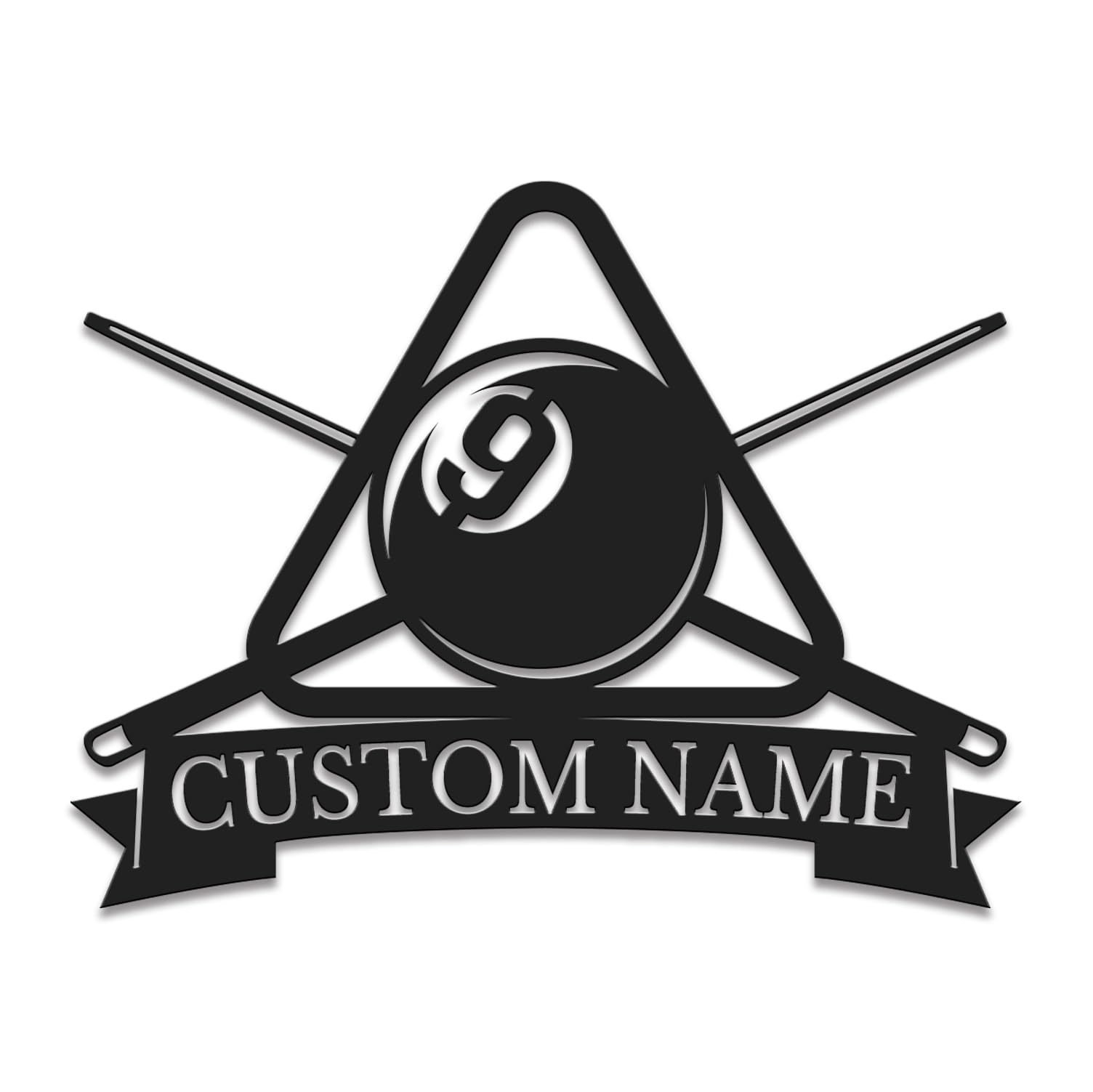 Gewasi Style-8 Personalized Billiard Metal Sign, Custom Pool Room Wall Art, Game Room Decor, Durable Metal Plaque For Billiard Lovers & Home Bars (Style-8)