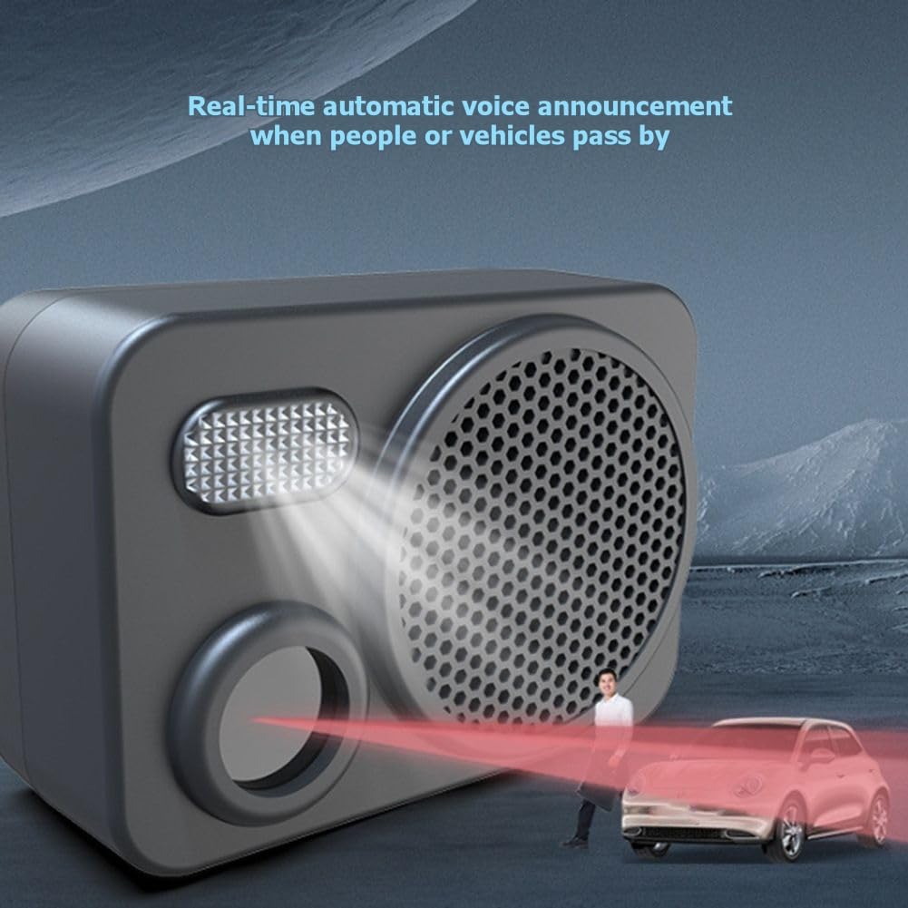 Alarma de Construcción, Alarma de Alto Volumen, Sensor Humano de Infrarrojos, Alimentado por Energía Solar, para Uso Exterior.