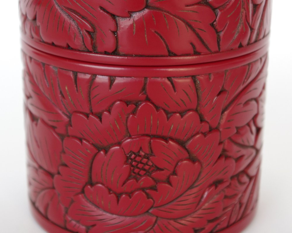 Amazon | 【退職祝い プレゼント】漆器(村上堆朱) 茶筒（小