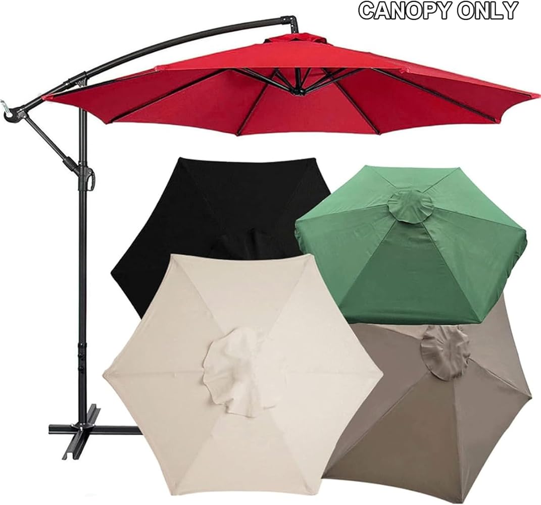 Telo Di Ricambio Per Ombrellone 350 Cm - 6/8 Bracci - Poliestere UV30+ Con Cuciture Rinforzate - 4