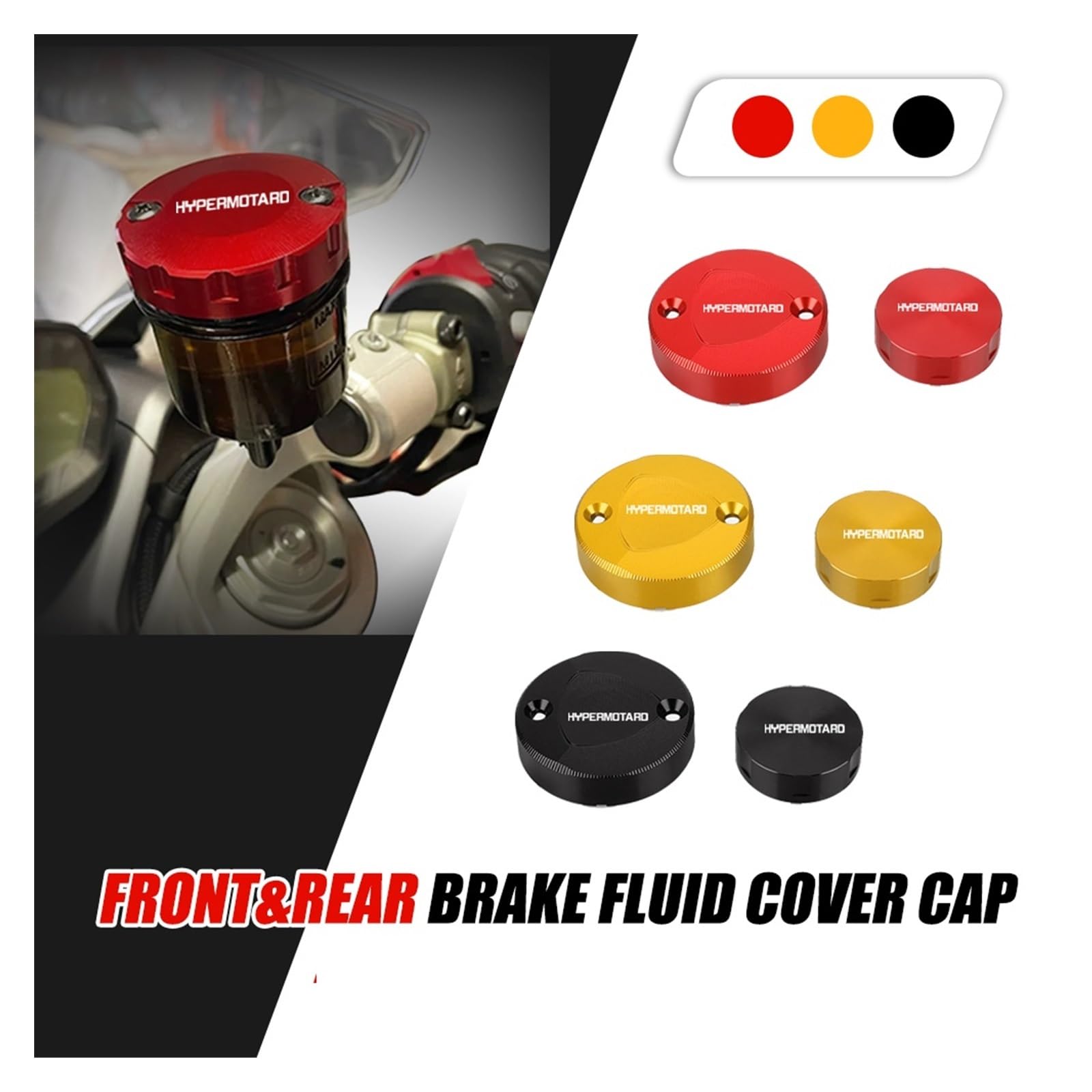 Tappo Serbatoio Olio Liquido Freno Per Hypermotard 1100 S 2007-2012 Anteriore Freno Posteriore Frizione Serbatoio Fluido Coperchio Del Carburante Tappo Di Protezione Accessori Ricambio