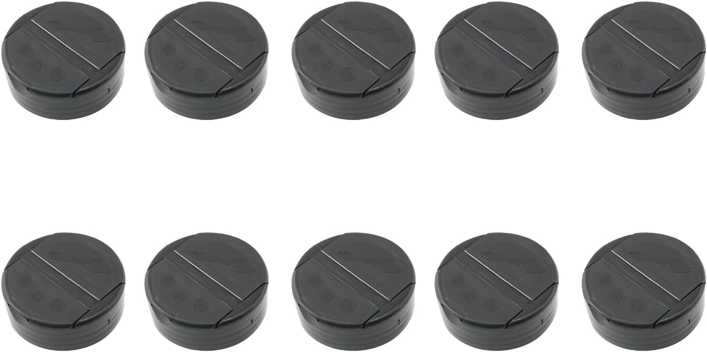 10pcs Spice Jar Lids 55 Mouth Double Open PP Plastic Butterfly Multifunctional Spice Bottle Lids