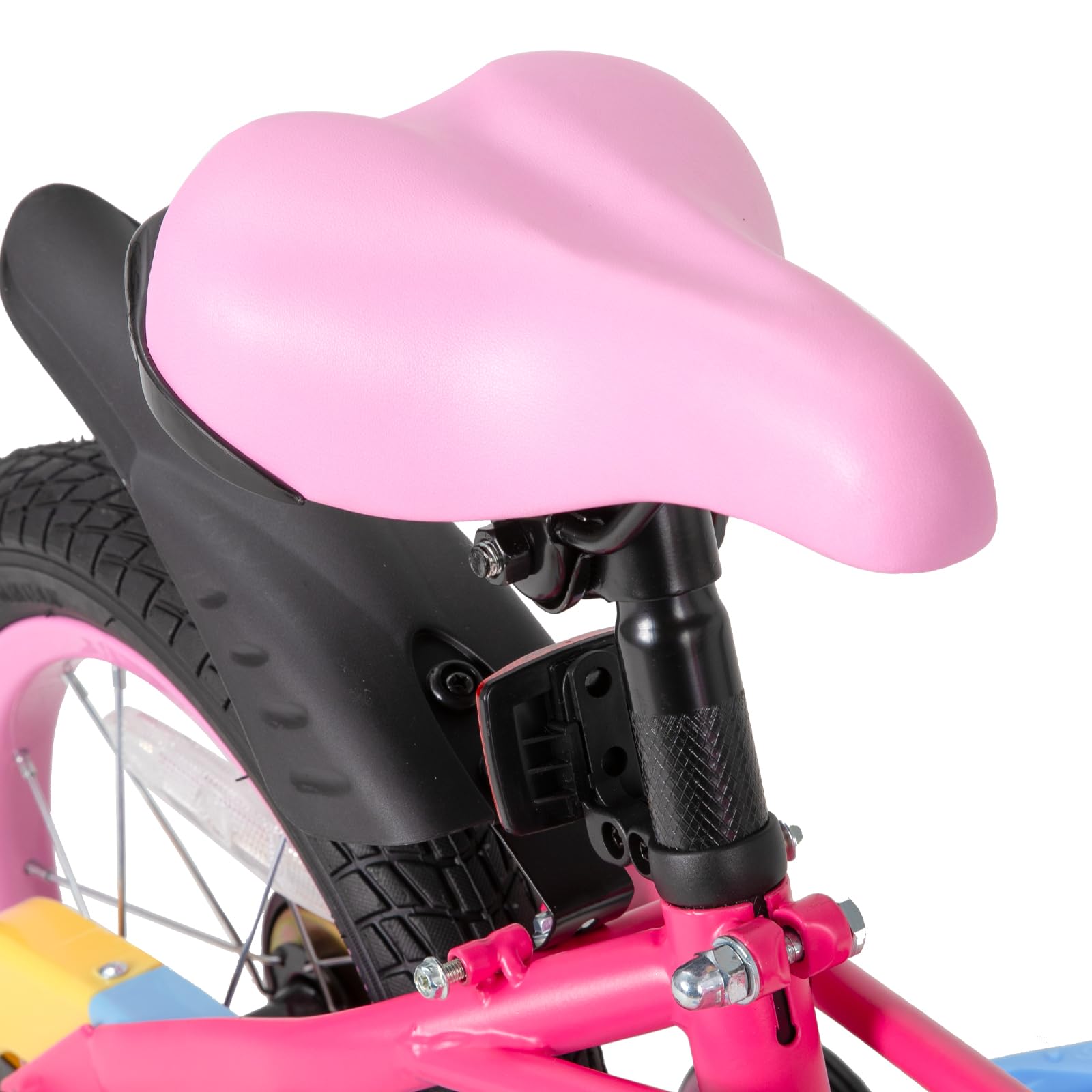 STITCH Macaron 12/14/16/18 Pouces Vélo d'enfant pour Filles & garçons de 2-9 Ans, vélo de Fille avec Panier & Roues stabilisatrices