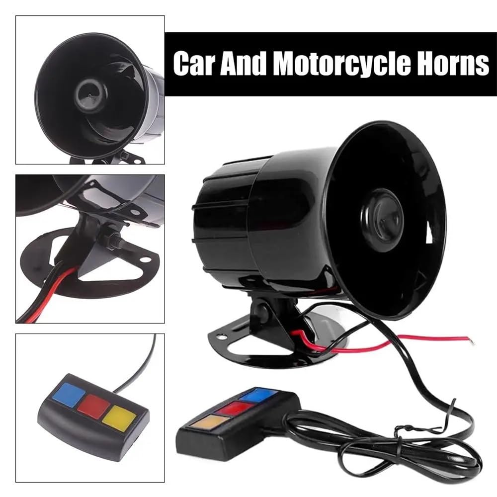 Lenker Lautsprecher-Audio 12V 3 Ton Sound Lauter Auto Lautsprecher Motorrad Warnung Alarm Automotive Polizei Feuer Zubehör Sirene 20W