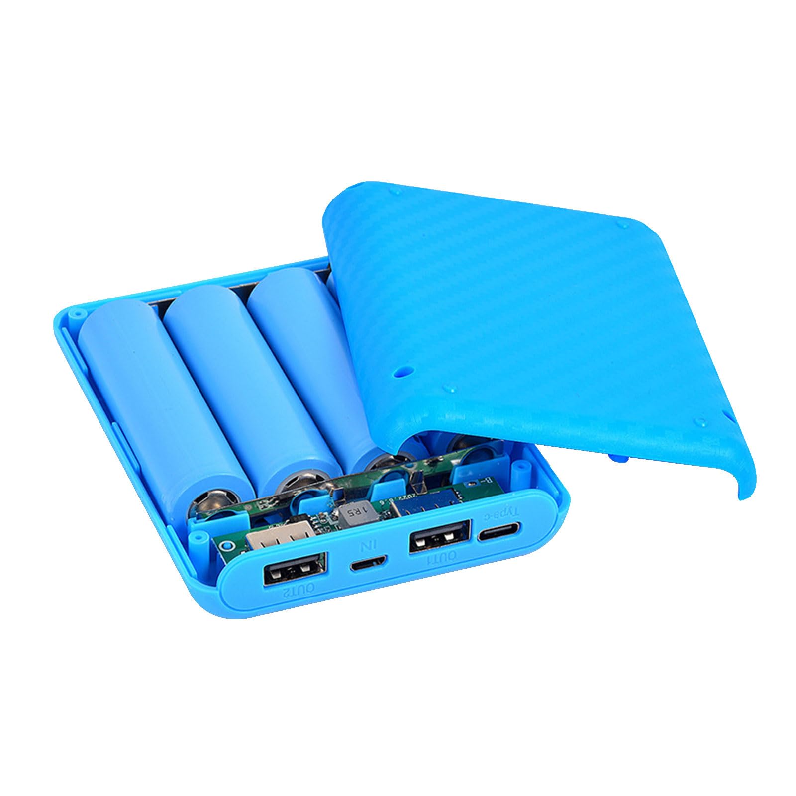 DIY Zewnętrzne pudełko na baterie 4x18650 Zewnętrzne obudowy baterii z wieloma kolorami Bateria nie jest dołączona Wyjście USB 5 V/2,4 A