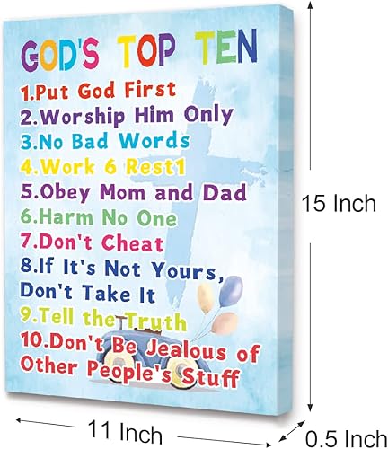 Miniatura 8 de Lienzo con versículo bíblico para niños, Dios tiene grandes planes para ti, pintura en lienzo para decoración de pared para niños, lienzo religioso