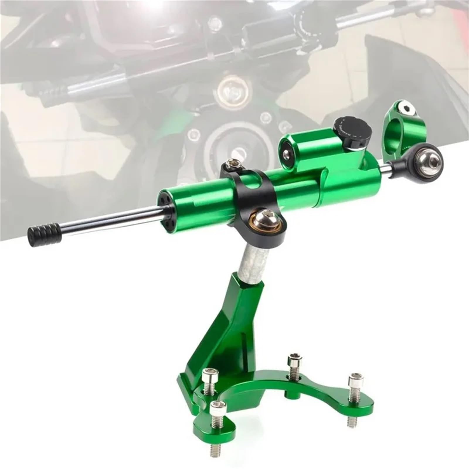 Stabilizator Stabilizator układu kierowniczego Zestaw wsporników mocowania amortyzatora skrętu z włókna węglowego do motocykla Pasuje do Kawasaki Z900 2017-2023(Bracket Black)
