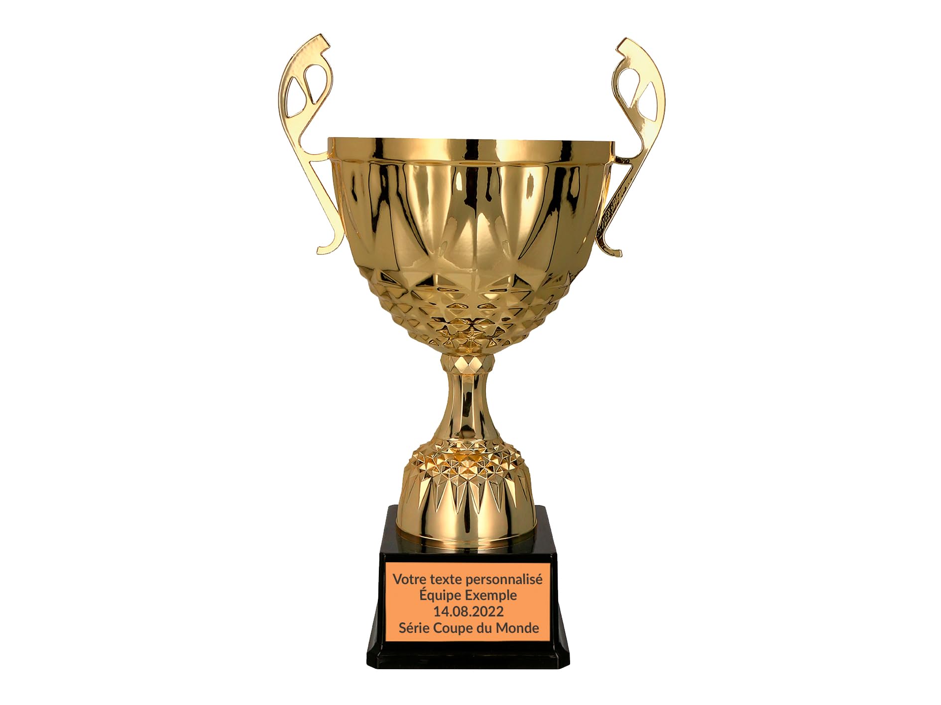 Larius Trophée en métal doré et argenté avec gravure au choix