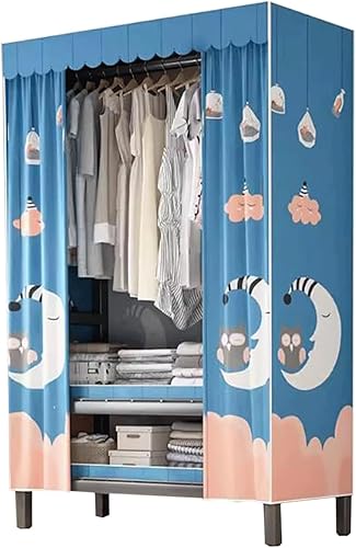 Miniatura 12 de large closets Portable Wardrobe Closet with Thick Cloth Cover Clothes Closet for Bedroom Storage Closet Metal Frame Wardrobe Closet Space-saving