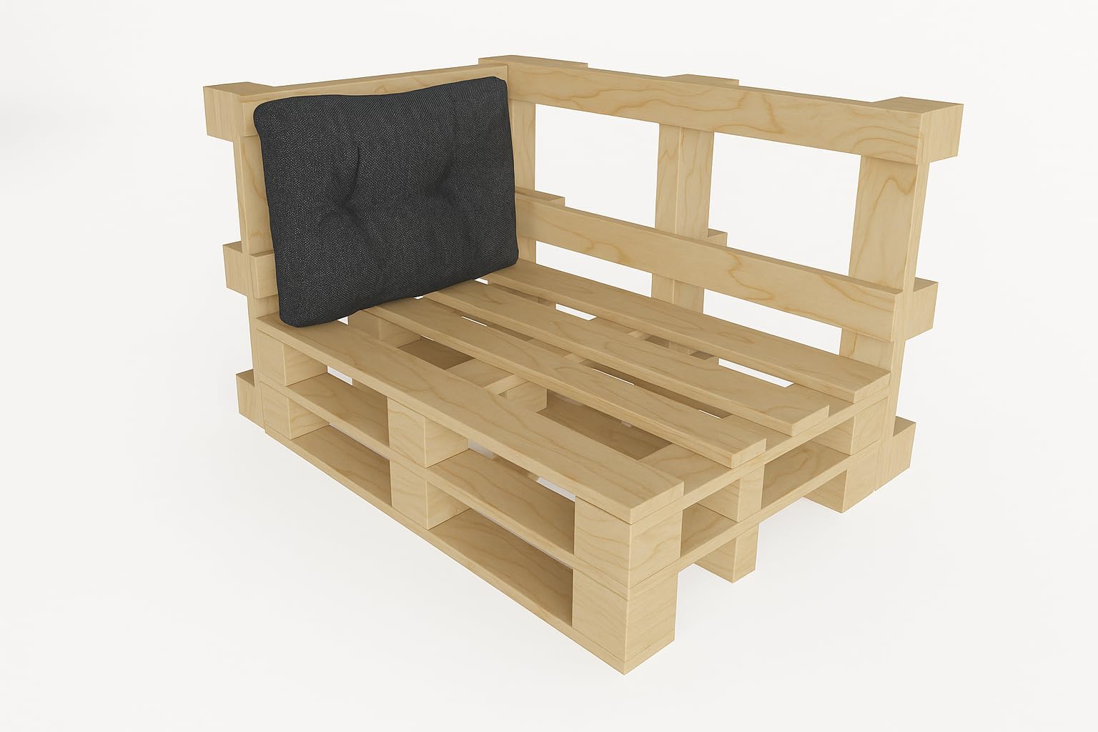 chilly pilley® Palettenauflage UV Wasserabweisend Leinenoptik Schaumflocken Palettenkissen auf Palettensofa Palettenpolster auf Palettenmöbel Rückenlehne Sitzkissen (Seitenkissen 65 x 40)