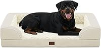 Vista 34 de Camas ortopédicas para perros de tamaño grande, cama grande de espuma viscoelástica impermeable para mascotas con lados de 36 x 27 pulgadas