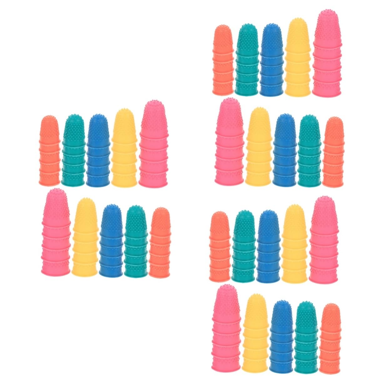 minkissy Sets Finger Tips Cover Money Counting Hot Glue Craft Carving Jewelry Making Non-Slip Anti-Static Sturdy Silicone Finger Protectors Pcs Random