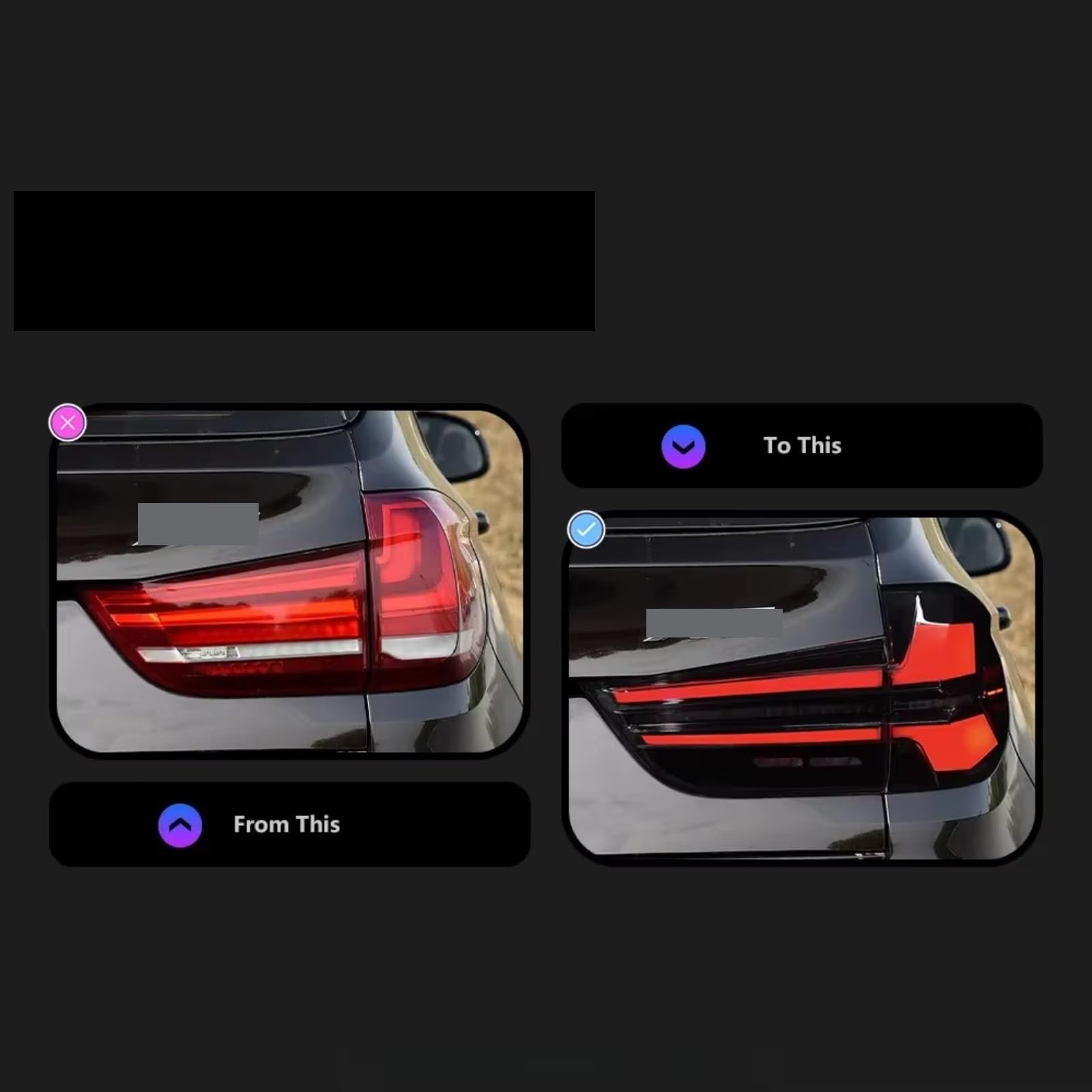 Compatible Con Para X5 F15 Para X5M F85 2014-2018 Niebla DRL Freno Señal De Giro Lámpara Plug And Play Conjuntos De Luces Traseras De Coche luces advertencia traseras