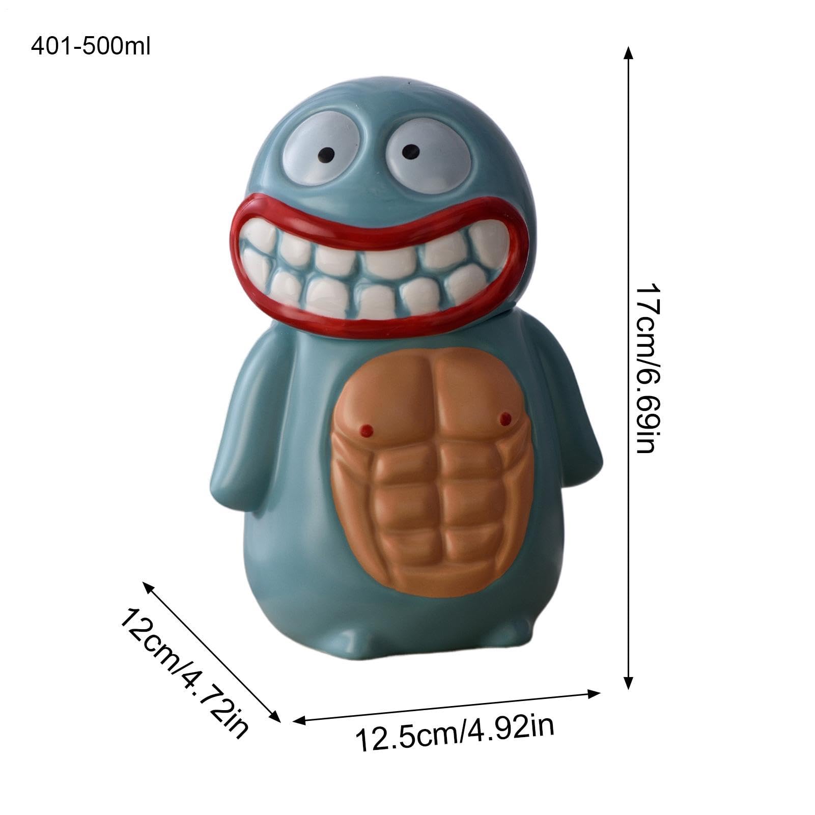 Zabawny kubek do kawy - nowość ceramiczny kubek na wodę z pokrywką - kubek do gorącego i zimnego napoju | do domowego biura mieszkania mężczyźni kobiety rodzina współpracownik